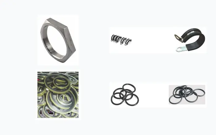 Locknuts, tube clamps and sealing washers for conduit systems
