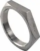 Nickel-plated brass hexagonal locknut for conduit fittings