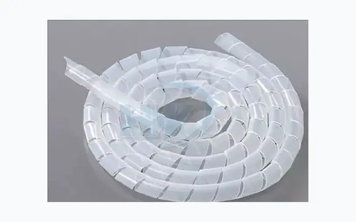 Nylon and polyethylene spiral wrap for cable bundling